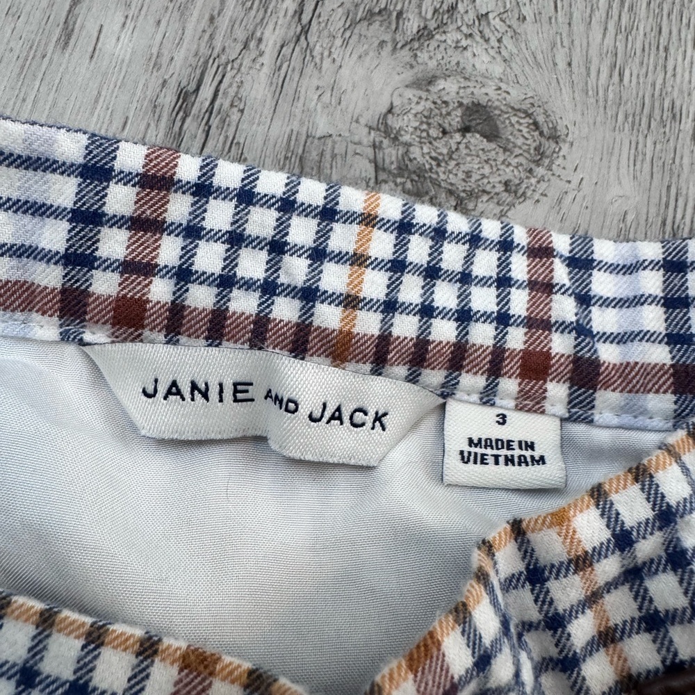 Janie & Jack Moonlight Blue Brown Plaid Schoolgirl Skirt Preppy Pleated 3 - Picture 7 of 9